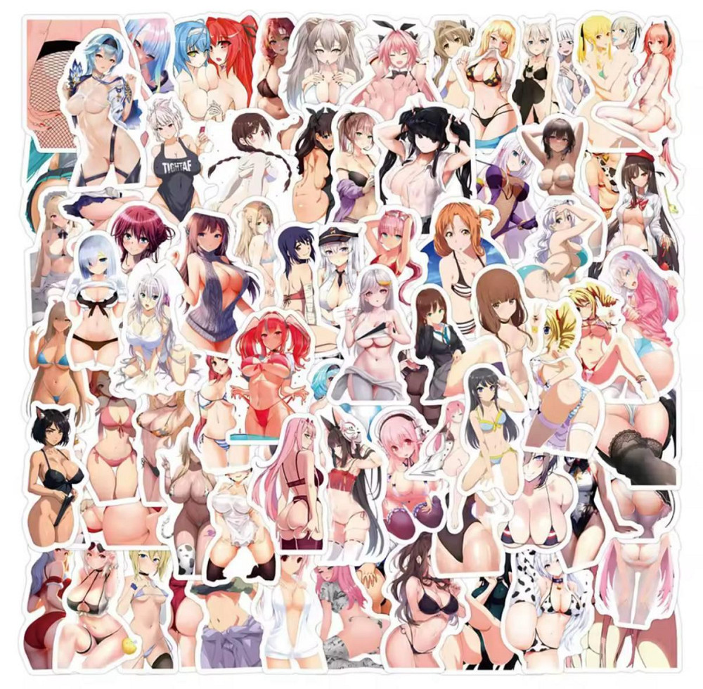 Наклейки Стикеры Waifu Аниме. Водонепроницаемые эстетические Аниме наклейки 18+ ( Аниме Хентай) Набо Киев - изображение 1