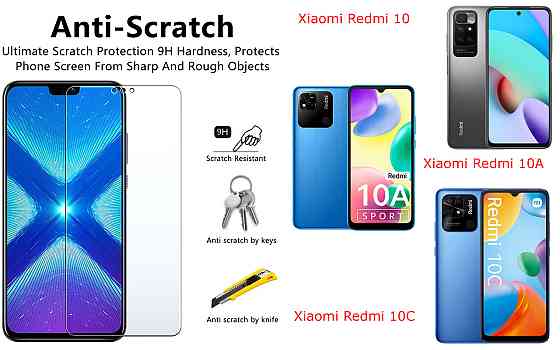 Защитное стекло NeoGlass для Xiaomi Redmi 10, 10A, 10C – ультрапрозрачное и устойчивое Киев