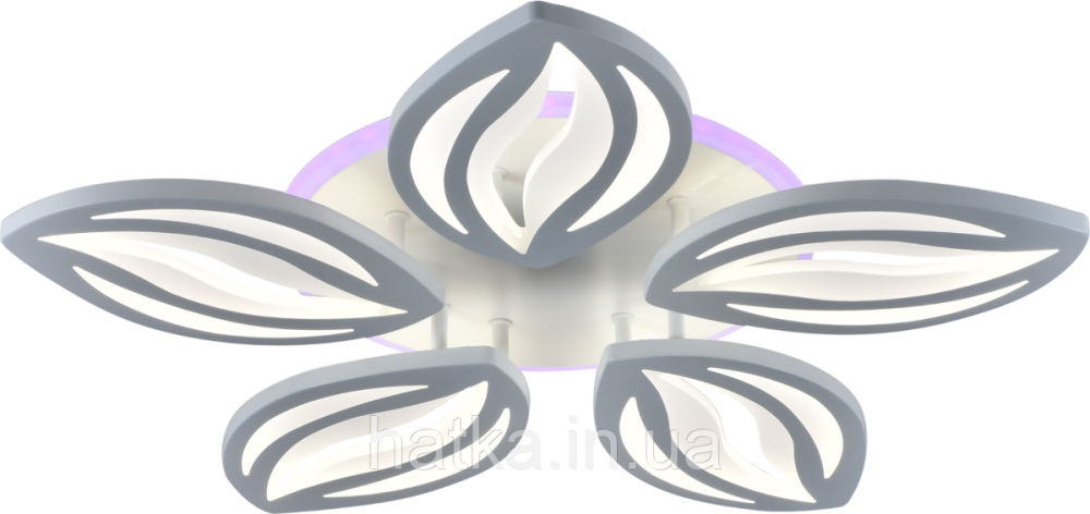 Люстра стельова світлодіодна VALESO 5 плафонів LED 64W RGB Білий Метал Акрил LI8515/5 Київ - фото 1