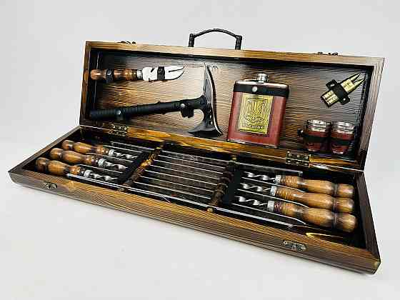 Подарочный набор шампуров в деревянном кейсе ВИКИНГ HAPPY DAYS Тернополь