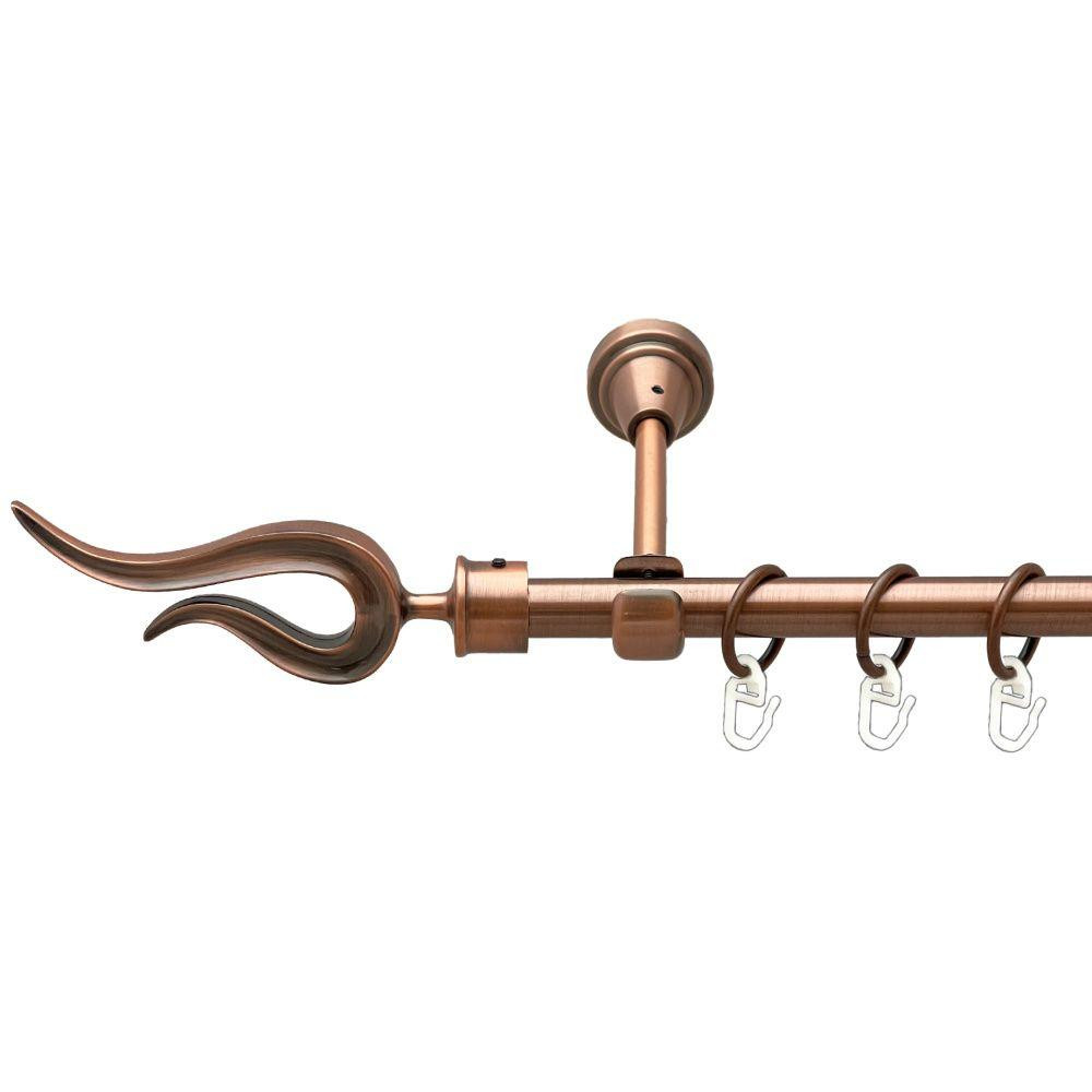 Карниз Orvit Віоло металевий однорядний відкритий гладка труба кільце металеве Мідь 16 мм 140 см (00-00019280) Львів - фото 1