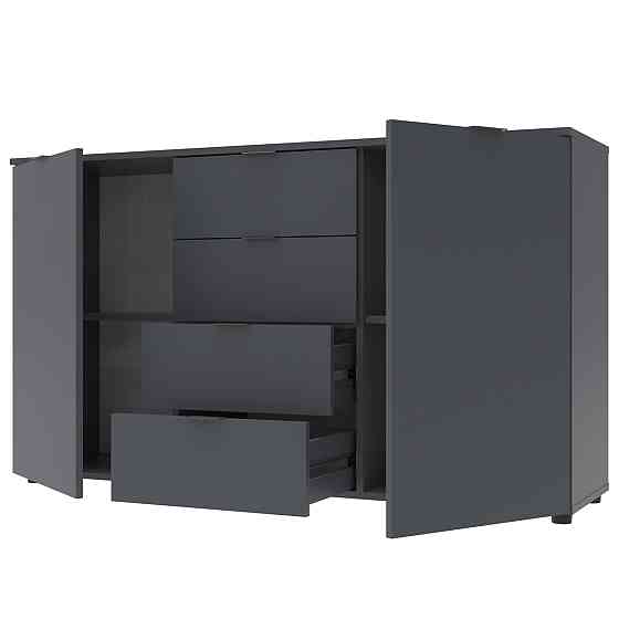 Комод у вітальню Doros Рон 6 120х38х100 см Графіт (DRS-011303) Львів