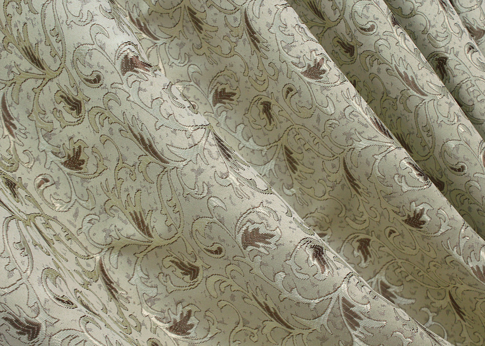 Комплект коротких штор VR-Textil Жаккард № 1585ш Бежевый 145х170 см 2 шт (35-0283) Киев - изображение 5