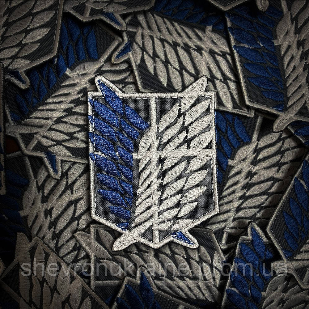 Шеврон Легион разведки. Атака титанов (Форма контурная. На липучке) Размер 9x7см Киев - изображение 2