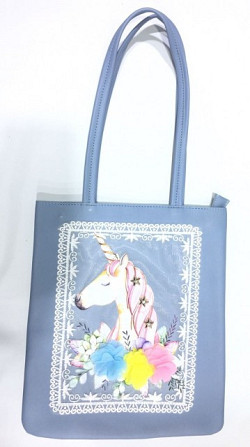 Сумка з ручками "Мандарин",1059-BL, 29х33х3 см, м'яка 1 відд, поліестер, блакитна, шт Київ - фото 1