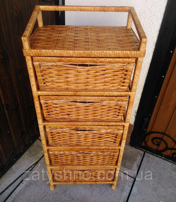 Шухляда плетеная высокая на 5 ящиков Киев - изображение 3