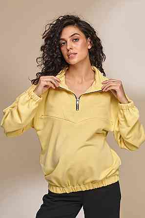 Трендовий світшот з блискавкою для вагітних та годуючих Nanna L Юла Мама Жовтий SW-33.022 Кривий Ріг