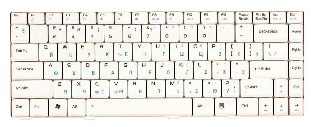 Клавиатура для ноутбука Asus (F80, F80S, F80CR, F80Q, F80L) White, RU Вінниця - фото 2