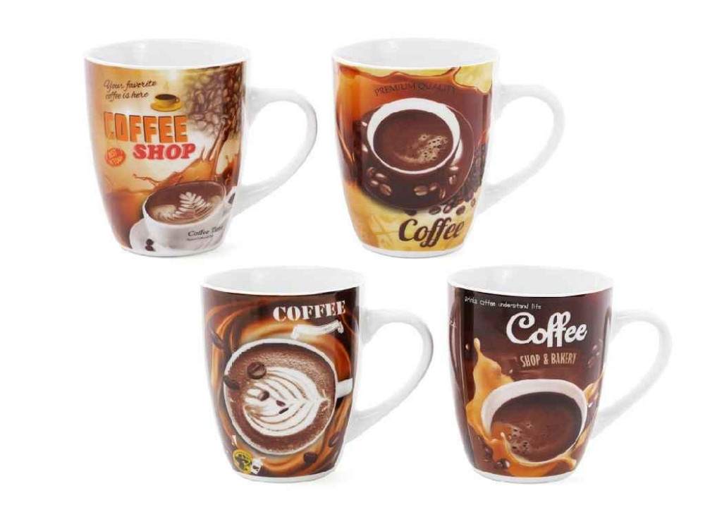 Чашка фарфорова 350мл Coffee мікс 334-415 ТМ BONADI Київ - фото 1