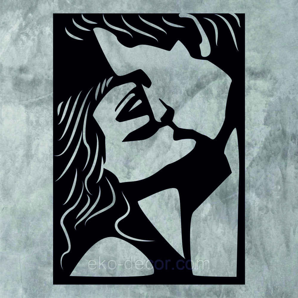 Декоративне настінне Панно «Поцілунок», Декор на стіну 90*63 см, Чорний Київ - фото 10