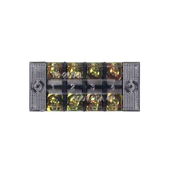 Клеммная колодка в корпусе 4 клеммных пары, 25A Днепр