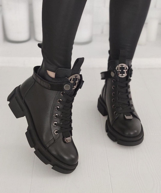 AVALON Черевики жіночі AVALON чорні натуральна шкіра висота 16 см розмір 39 (4953) Коломыя - изображение 3