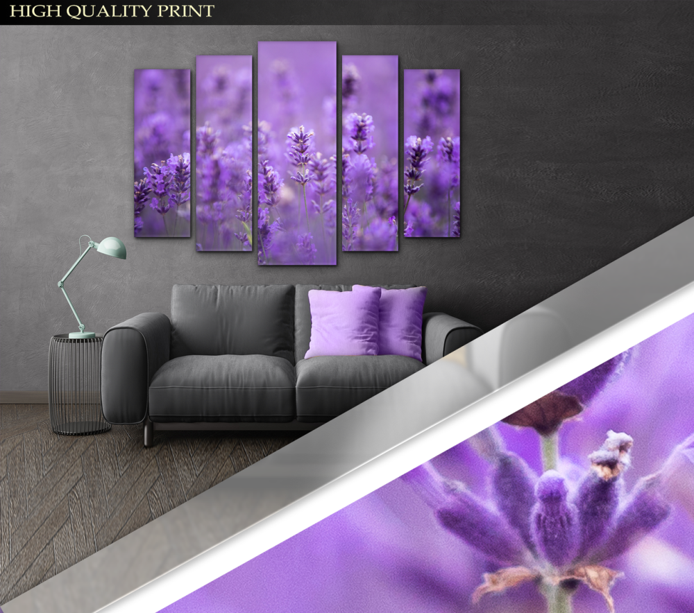 Модульная картина в гостиную / спальню Ароматная Лаванда Art-439_5 ( 80х118см ) Киев - изображение 3