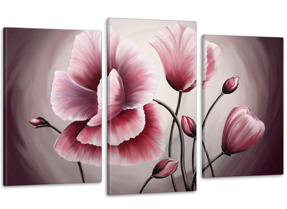 Модульная картина Абстракция Цветы Маки (23х100 см) Art-158_3 Киев - изображение 2