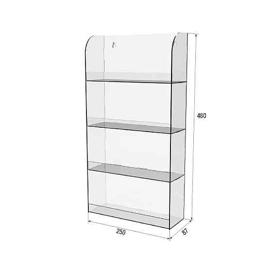 Полиця для дрібниць EKOSTAR 4-ярусна 250х87х480 мм Київ