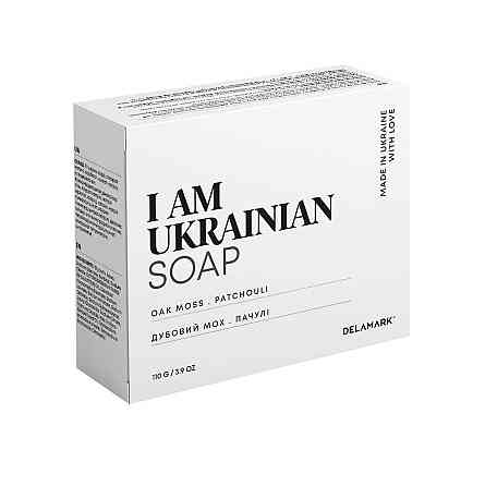 Тверде мило з ароматом дубового моху та пачулі DeLaMark I am Ukrainian 110 г Вінниця