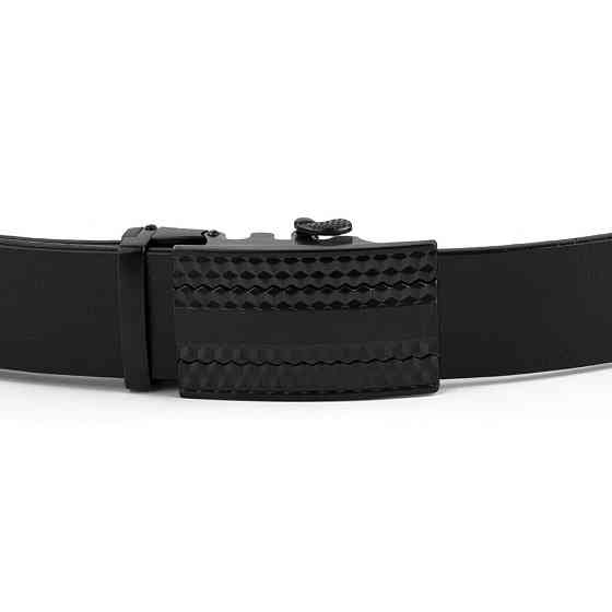 Ремінь чоловічий з автоматичною пряжкою мозаїка Vintage 20299 Чорний Київ