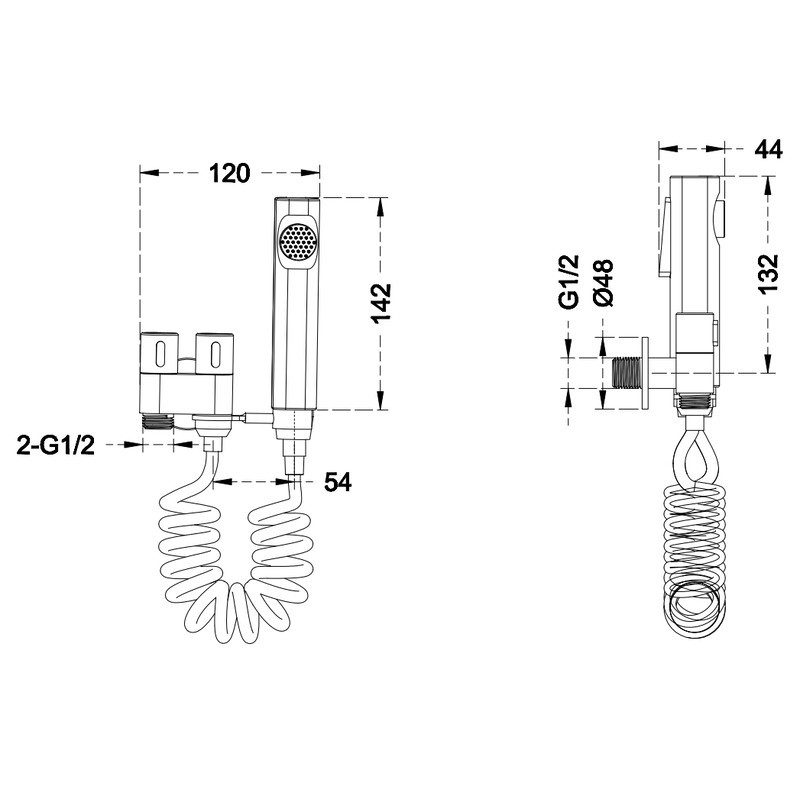 Кран для гигиенического душа и бачка унитаза Mixxus AVT-01 с лейкой (MI6836) Киев - изображение 2