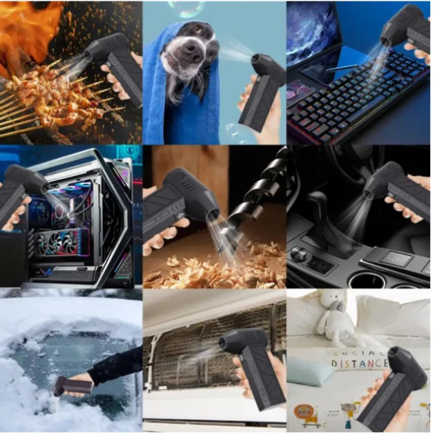 Ручний акумуляторний міні-турбовентилятор, компресор, Автомобільний турбовентилятор для видалення пилу FW-14 Івано-Франківськ - фото 7