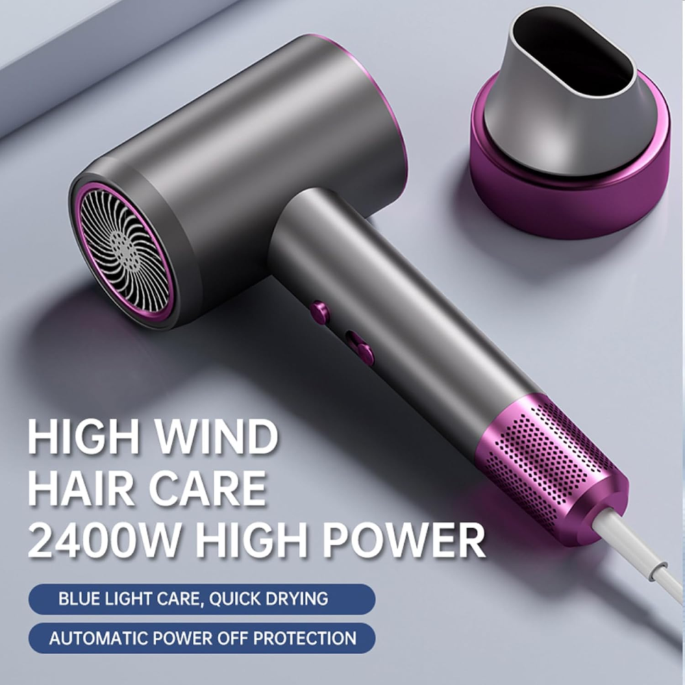 Фен Numoya Jetspeed 1400 Вт з іонізацією, 3 режими швидкості, магнітний дифузор і концентратор, професійний фен для волосся Київ - фото 2