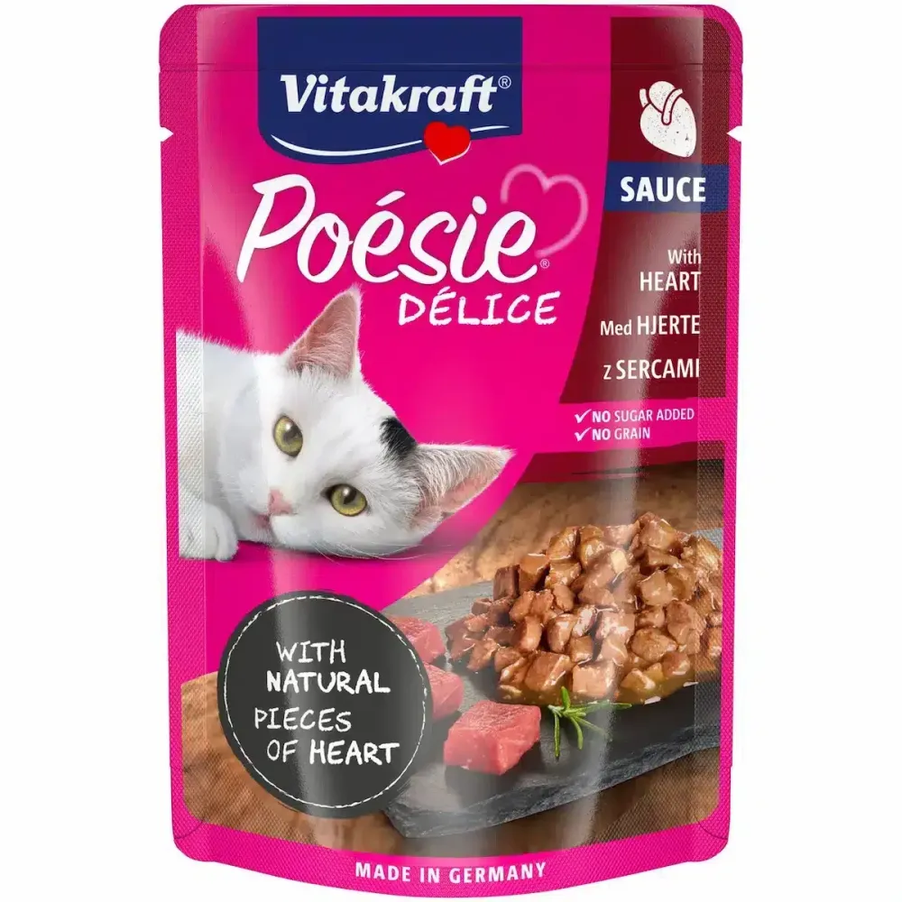 Полнорационный влажный корм для кошек Витакрафт Vitakraft Poésie Délice с сердцем в соусе, 85 г Винница - изображение 1