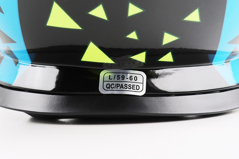 Шолом кросовий/ендуро/АТV зі склом BLD-819-7 L (59-60см), ЧОРНИЙ/ЖОВТО-СИНІЙ Киев - изображение 7