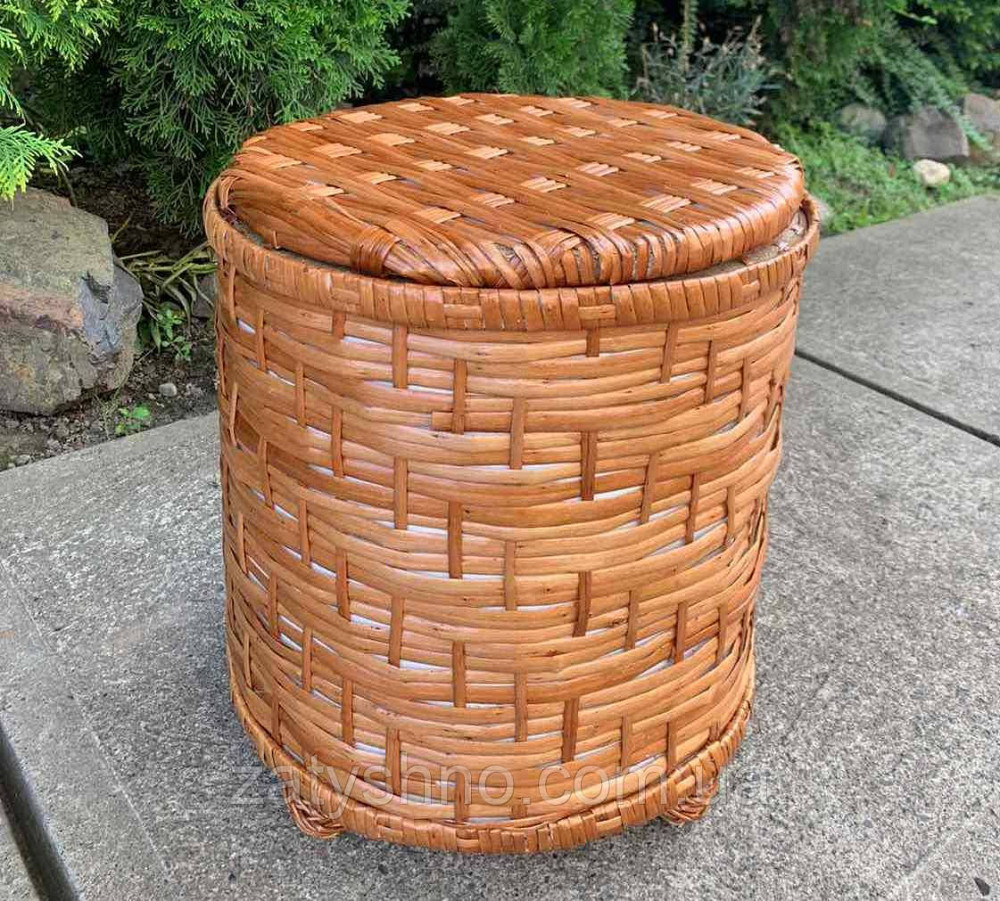 Пуфік-кошик плетений з лози Київ - фото 6