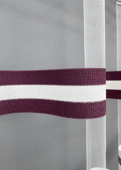 Тюль VR-Textil 1775т Фатин смуги Сливовий з білим 300х270 см (40-248) Київ - фото 6