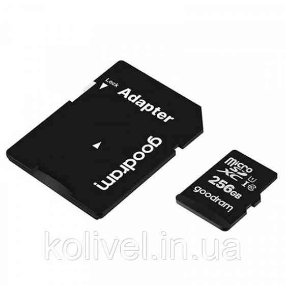 Memory card Secure Digital Micro 256Gb GoodRAM SDXC (class 10 UHS I U1) Retail + adapter (M1AA-2560R12#) Киев