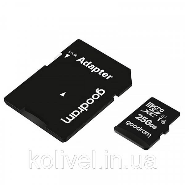 Memory card Secure Digital Micro 256Gb GoodRAM SDXC (class 10 UHS I U1) Retail + adapter (M1AA-2560R12#) Киев - изображение 4