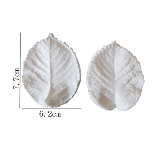 Силиконовый молд Листья розы 77 на 62 мм белый Киев - изображение 2