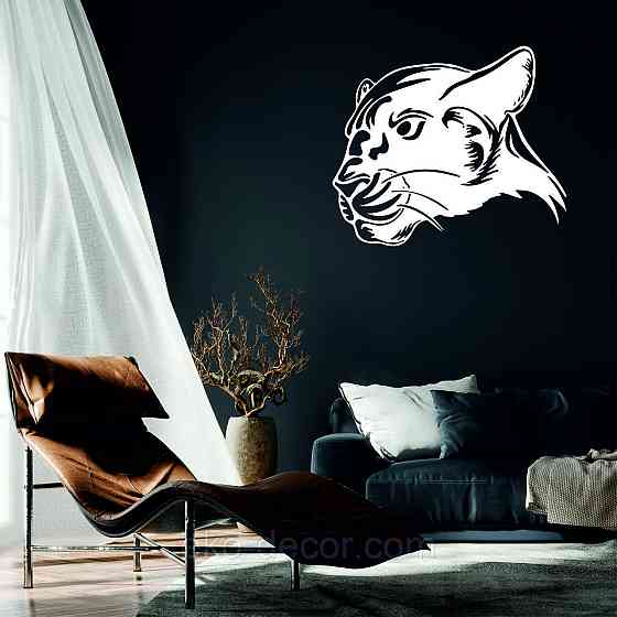 Декоративное настенное Панно «Пантера», Декор на стену 90*76 см, Белый Киев