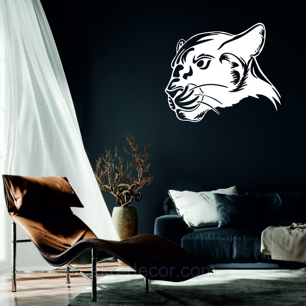 Декоративне настінне Панно «Пантера», Декор на стіну 90*76 см, Білий Київ - фото 2