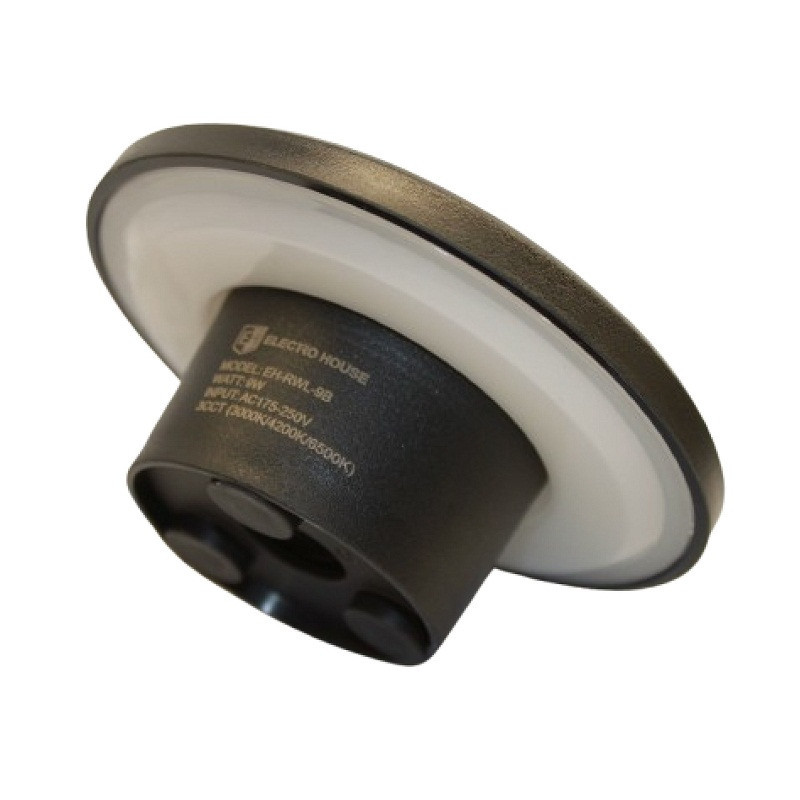 LED светильник настенный с контурной подсветкой 9Вт SMD2835, 3000К/4200К/6500K, 900 Лм, черный Днепр - изображение 3