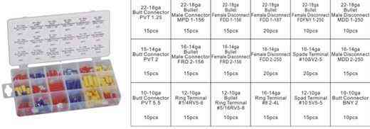 Коннектори обтискні для автомобільної електропроводки, комплект 260пр. Forsage F-797 Одесса