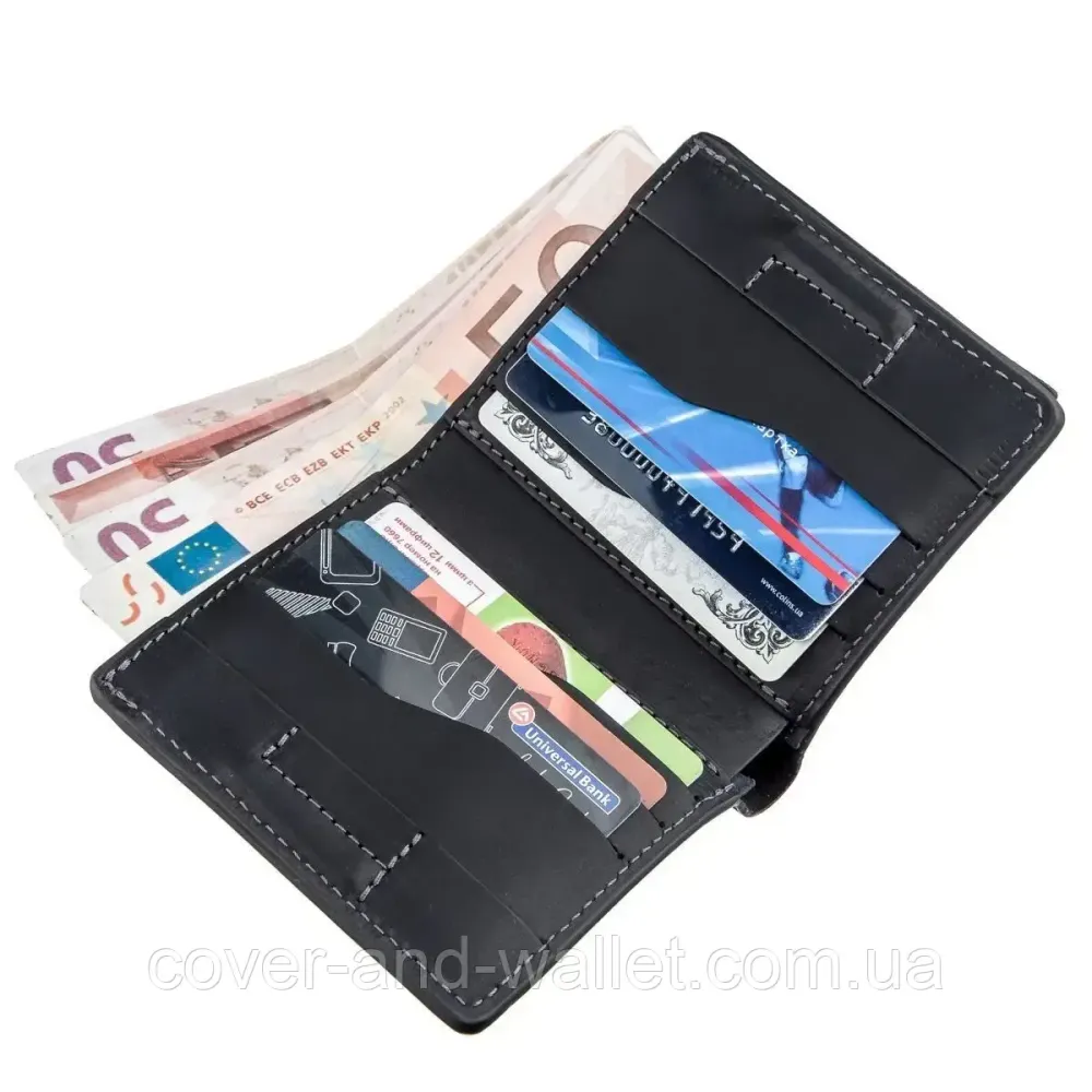 Мужской небольшой кошелек ручной роботы на магнитах Grande Pelle Lettera Киев - изображение 8