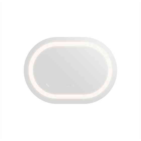 Дзеркало настінне овальне сенсорне Qtap Gemini 600х800 з LED-підсвіткою Touch, з антизапотіванням із димером Харків
