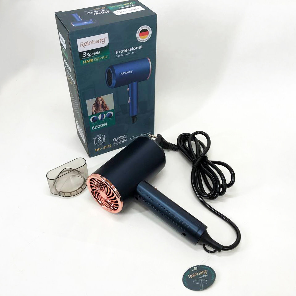 Хороший електричний фен Rainberg, Фен з регулюванням температури і потоку повітря TN-29 Івано-Франківськ - фото 2