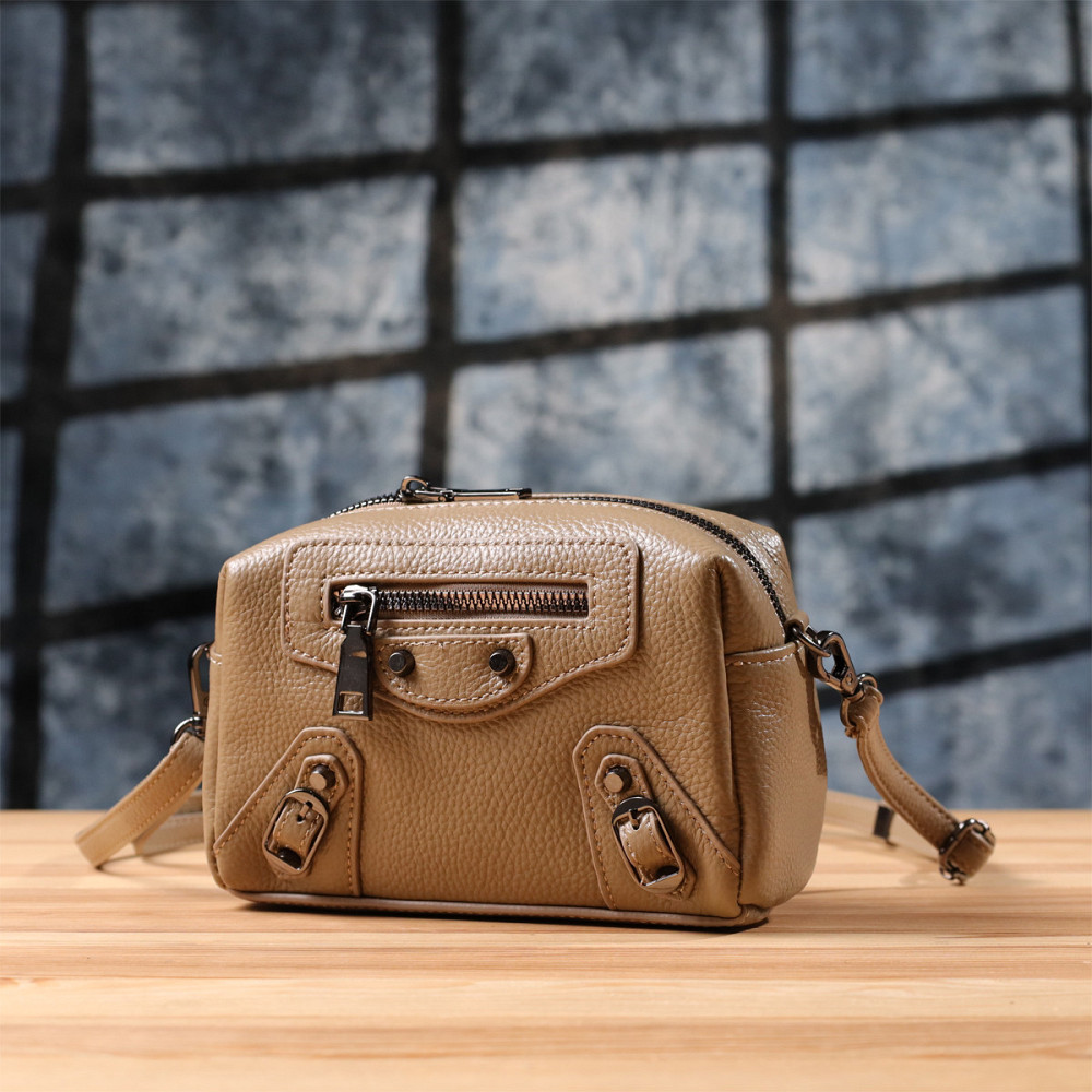 Компактная сумка для женщин из натуральной кожи Vintage 22924 Бежевый Киев - изображение 10