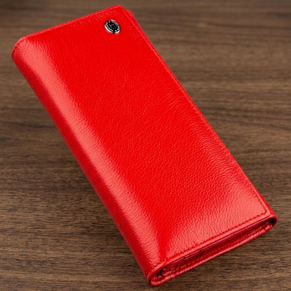 Женский вместительный кошелек ST Leather 18875 Красный Киев - изображение 9