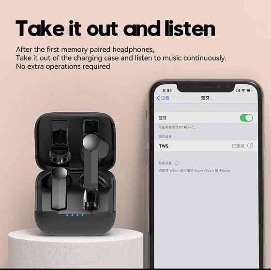 Бездротові навушники TWS F2 Black Bluetooth 5.2 Київ