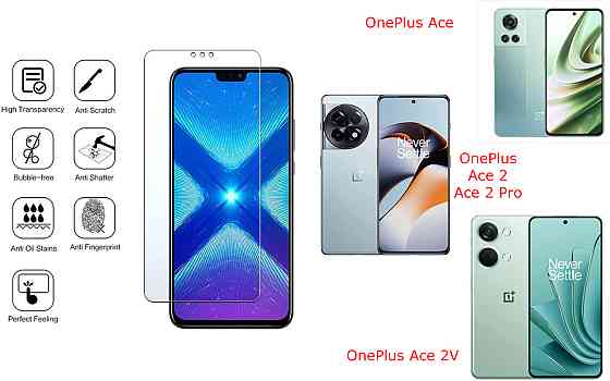 Защитное стекло NeoGlass для OnePlus Ace, Ace 2, Ace 2 Pro, Ace 2V – ультрапрозрачное и устойчивое Киев