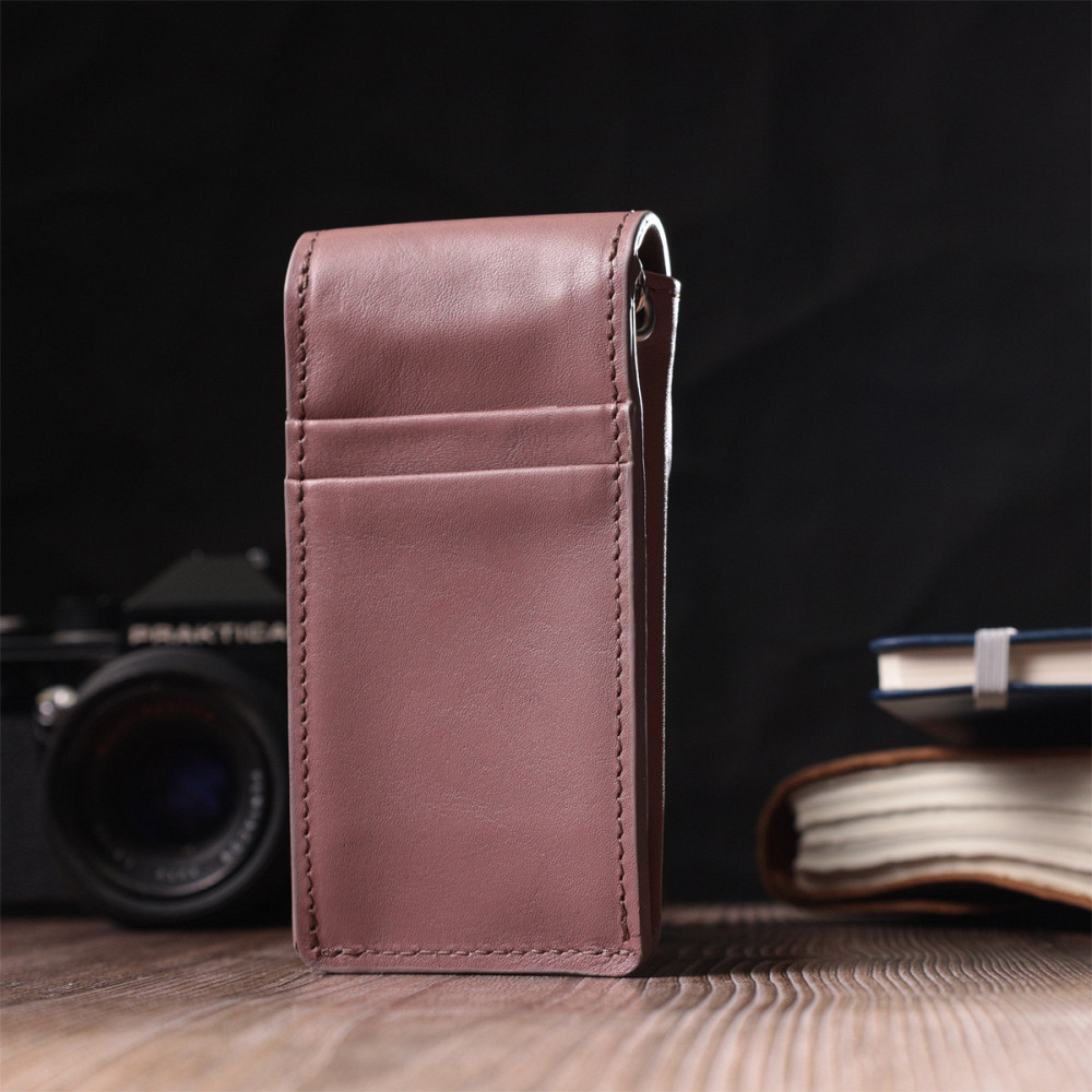 Женская необычная ключница в виде футляра из натуральной кожи GRANDE PELLE 22571 Бежевая Киев - изображение 2