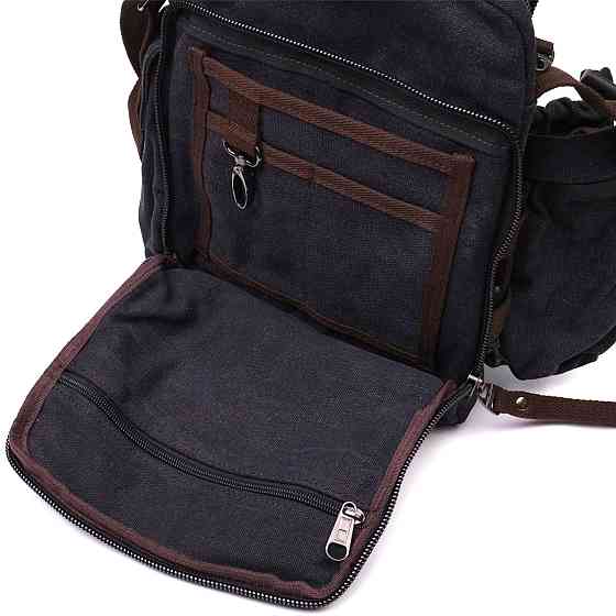 Текстильна сумка з чохлом для води Vintage 22208 Чорний Київ