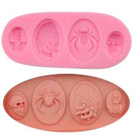 Молд силиконовый Хэллоуин 49 на 109 мм розовый Киев