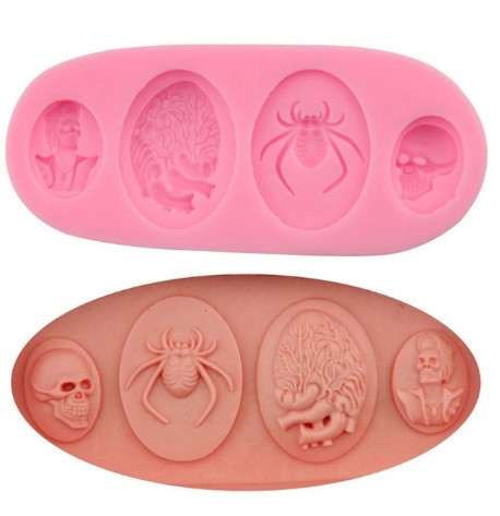 Молд силиконовый Хэллоуин 49 на 109 мм розовый Киев - изображение 4