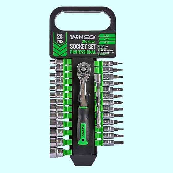Набор головок Winso Pro 1/4 с трещоткой, 28 шт. Киев