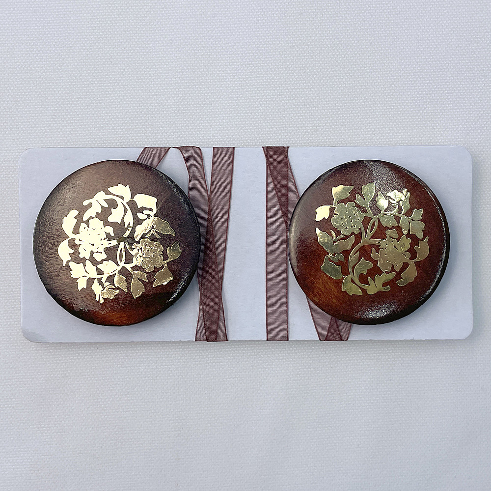 Магниты для штор и гардин Карпаты набор 2 шт Венге с золотистым (81-261) Киев - изображение 6