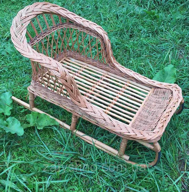 Санки из лозы плетеные| санки для  взрослых | саночки  на подарок | сани Киев - изображение 1