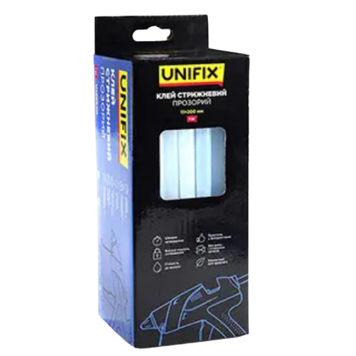 Клейові стержні 1кг d11*200мм прозорий коробок/50шт APRO Житомир